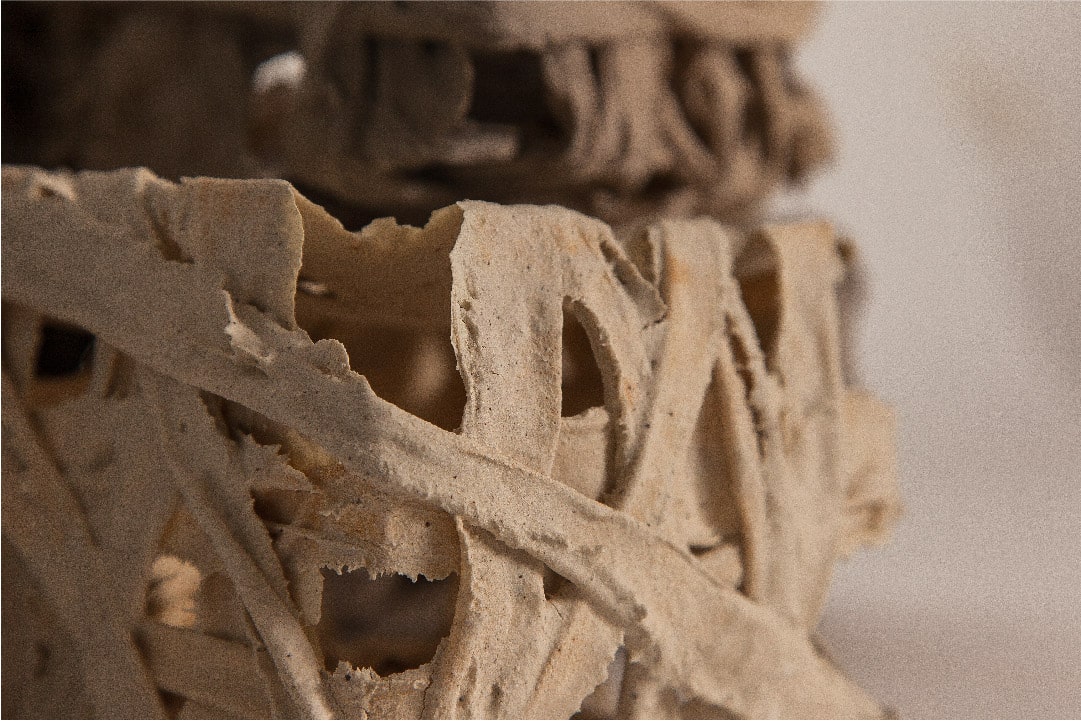 LA PESTE 34 Modulos Paper clay , quema a leña 25x80x50cm 2017